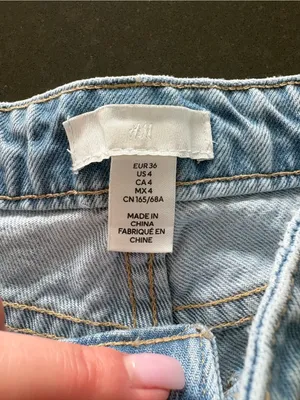 H&M Light Blue Straight Leg High Waist Jeans Us4 thumbnail 5