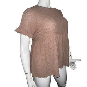 Floerns Waffle Knit Peplum Top thumbnail 3