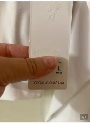 Yogalicious women’s white cropped athletic jacket L thumbnail 7