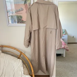 Meshki Andreas Oversized Trench Coat in Beige Tan Size XL *No Belt* thumbnail 7