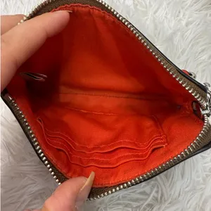 COACH Brown orange Zip Wristlet thumbnail 3