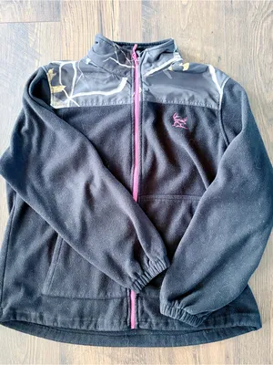 Bushmaster Womens Camo Fleece Jacket Large Pink Accent Full Zip RealTree thumbnail 5