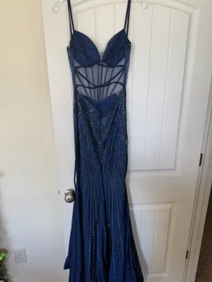 Ellie Wilde Prom Dress Navy Blue thumbnail 7