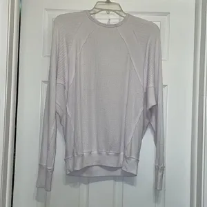 Free People We the Free White Waffle Long Sleeved V Neck thumbnail 7