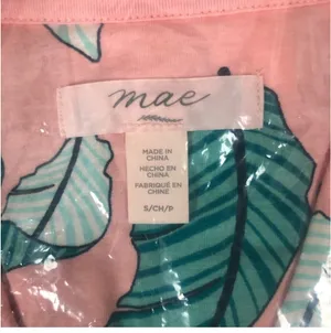 Mae Palm Tree Pajama Set Pink thumbnail 4