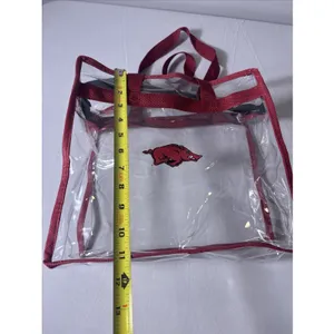 Clear Red Stadium Approved Shoulder Bag‎ Tote Arkansas Razorback Hogs Purse thumbnail 5