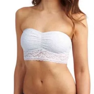 Aerie | Lace Bandeau Bralette White Medium thumbnail 1