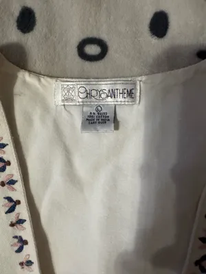 Vintage Chrysantheme Embroidered Floral Vest thumbnail 2