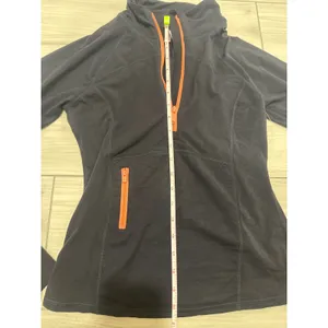 Free People FP Movement Womens Quarter Zip Athletic Pullover Black Orange M thumbnail 3