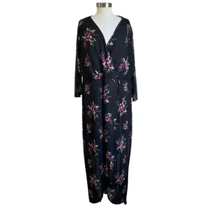 Connected Apparel Dark Romantic Floral Mesh Overlay Maxi‎ Dress Size 22W thumbnail 2