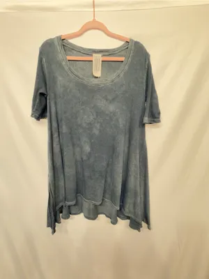 We The Free People Melrose Swing Tee Top Black Oversized XS #1727 thumbnail 4