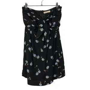 For Love and Lemons Black Tie‎ Front Blue Floral Strapless Mini Dress XS thumbnail 3