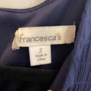 Francesca's‎ Navy Blue Mini Dress Crochet Waist Ruffle Hem Short Sleeve Small thumbnail 4