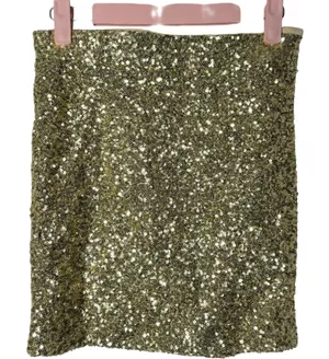 Arden B Gold Sequin Bodycon Mini‎ Skirt Party Holiday Night Out XS thumbnail 1
