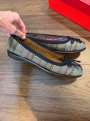 Aerosoles Teashop Ballet Flat, Black Tan Combo Size 8.5 - C50-002 thumbnail 6