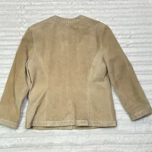 Marshall Fields Vintage 90s Womens Sz 6 M Suede Over Coat‎ Jacket Blazer thumbnail 3