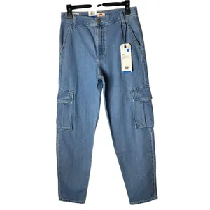 Levis Jeans Women‎ 26 Blue Denim Premium Cool Eco Performance Cargo NWT Retro thumbnail 3