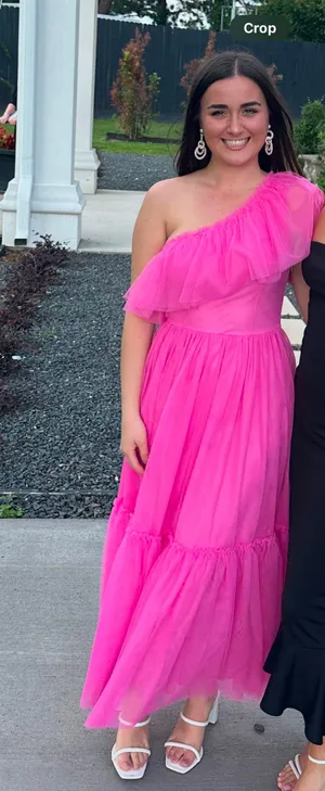 Pink One Shoulder Formal Dress thumbnail 1