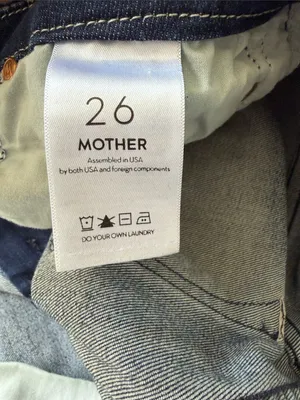 MOTHER Dark Blue Slim Fit Jeans thumbnail 8