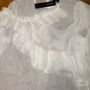 Beulah women’s sheer ruffle top with wide sleeve glam going out size medium‎ thumbnail 3