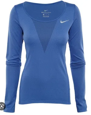 Womens Nike zonal cooling top crew neck long sleeve large thumbnail 1