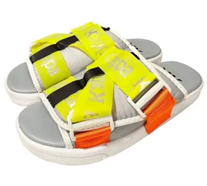 Kappa Slides Authentic Mitel 1 Grey Lime Orange Sandal Size 8 thumbnail 1