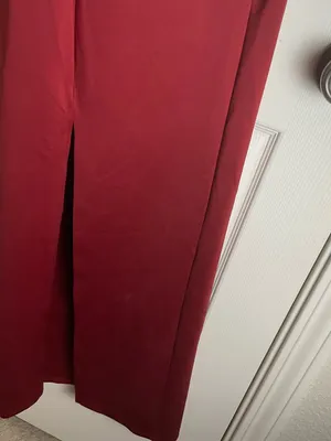 ZARA Red Criss Cross Halter Neck Maxi Dress with Slit Size S thumbnail 6