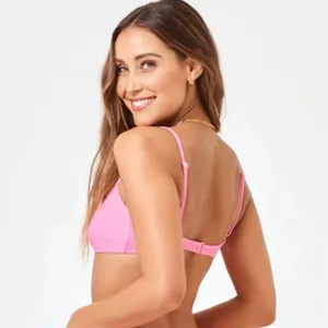 L*SPACE Swim Pink Helena Top - Medium thumbnail 2