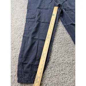 Knox Rose Women Navy Blue Cargo Jogger Pants Elastic Waist Drawstring Size Le thumbnail 2