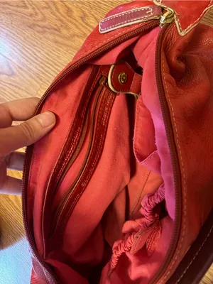 Stone Mountain Vintage Red Leather Barrel Bag thumbnail 14