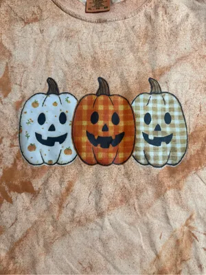 Comfort Colors Orange Color Blast Tee with Pumpkin Trio Graphic thumbnail 4