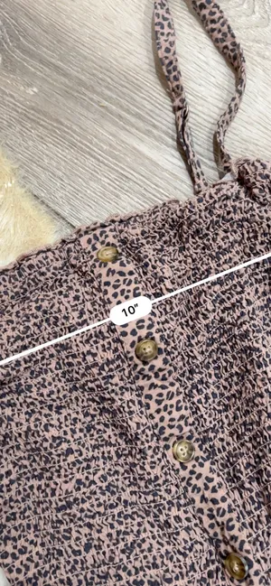 Leopard Print Wide Leg Smocked Jumpsuit thumbnail 5