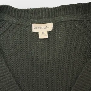 Takeout Women's Dark Green Knit Button Down Cardigan Sweater MEDIUM thumbnail 3