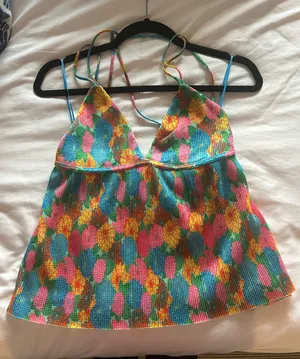Zara Strappy Backless Top thumbnail 1
