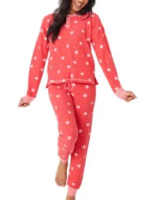 PJ Salvage Ski Jammie Classics Printed Pajama Set, red/white size XL NEW TAGS thumbnail 2
