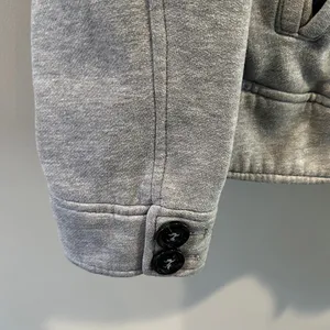 American Eagle Outfitters‎ XL Vintage Y2K Fleece Light Gray Peacoat thumbnail 8