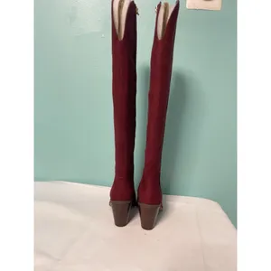 Jessica Simpson Ravyn Women's Over-The-Knee Zipper Boots Burgundy Size‎ 5 thumbnail 3