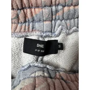 Darc Sport SHE Limited Edition Tiger Camo Sweat Shorts Grey Peach Small 10/500 thumbnail 3
