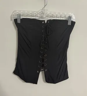 Urban Outfitters Black Corset Top thumbnail 1