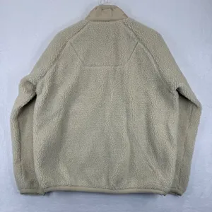 ZARA Sherpa Fleece Jacket Beige Full Zip Pockets Mock Neck Women's M‎ thumbnail 10