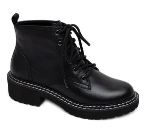 Paolo Black Lace-Up Leather Ankle Boots thumbnail 1