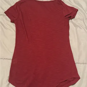 SO Women's Short Sleeve V-Neck Tee- Deep Red (XS) thumbnail 5