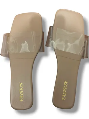 SHEIN | NWT Nude Clear Resort Slide Strap Sandals (size 9.5) thumbnail 2