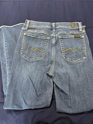 7 For All Mankind Cropped Blue Jeans (27) thumbnail 4