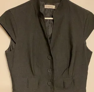 Women's Pencil Stretchy Full Buttoned Dress Gray Sz 8 thumbnail 2