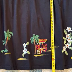 VTG Copa Cabana 3X South Beach Tropical Maxi Dress‎ Palm Tree USA Art to Wear thumbnail 10