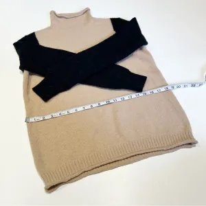 On Trend Cream and Black Turtleneck Sweater thumbnail 7