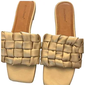 Pierre Dumas‎ Women's Gold Braided Slide Sandals Size 7.5 Casual Summer thumbnail 3