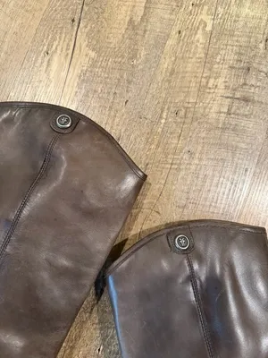 Frye Melissa Button 2 Tall Leather Riding Boot Grey 8.5 thumbnail 5