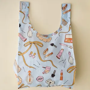 BAGGU Standard Reusable Tote Bag - Get Ready With Me Print - Amazing Gift! 🎁 thumbnail 1